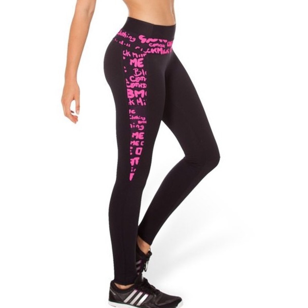 Blackmilk Black Milk Clothing BM PRO Highlighter Ninja Workout Pants Leggings